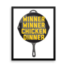 Winner Winner Chicken Dinner Pan PlayerUnknown's Battlegrounds PUBG Framed photo paper poster