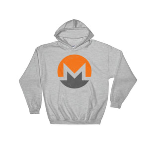 Monero Logo Symbol (Distressed) Hooded Sweatshirt