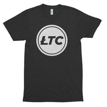 LTC Litecoin Logo Symbol Circle (Distressed) Shirt - Short-Sleeve Soft Unisex T-Shirt