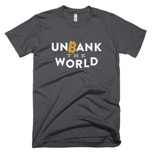 Unbank The World Bitcoin Cryptocurrency Short-Sleeve T-Shirt