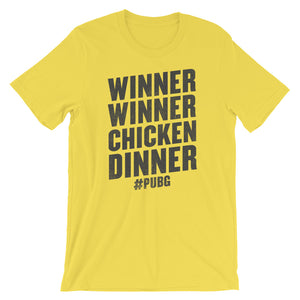 Winner Winner Chicken Dinner Shirt PlayerUnknown's Battlegrounds PUBG Short-Sleeve Unisex T-Shirt