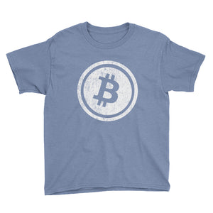Bitcoin Logo (Distressed) Kids / Youth Short Sleeve T-Shirt
