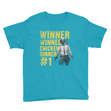 Winner Winner Chicken Dinner Shirt PlayerUnknown's Battlegrounds PUBG Kid's Youth Short Sleeve T-Shirt