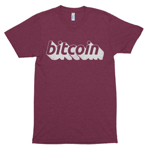 Bitcoin 3D Logo (Distressed) Graphic Tshirt | BTC Cryptocurrency Short sleeve soft t-shirt
