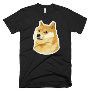Dogecoin DOGE Distressed Crypto American Apparel Shirt Short-Sleeve T-Shirt