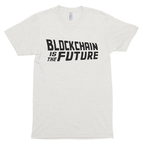 Blockchain Is The Future Back To The Future Inspired BTC Short Sleeve Soft T-Shirt