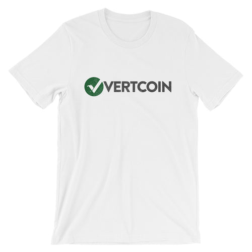 Vertcoin VTC Logo Symbol (Distressed) Short-Sleeve Unisex T-Shirt
