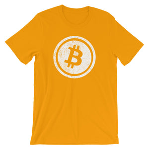 Bitcoin Distressed Logo Short-Sleeve Unisex T-Shirt