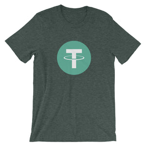 USDT Tether Logo T Shirt | Cryptocurrency Short-Sleeve Unisex Men's / Women's T-Shirt