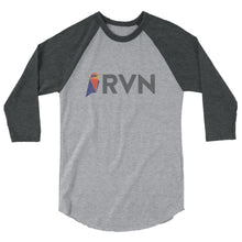 Ravencoin RVN Raven Coin Logo Symbol 3/4 sleeve raglan shirt