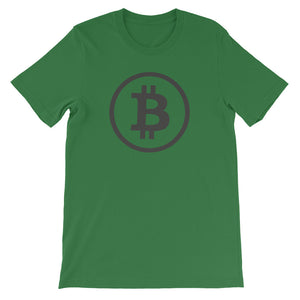 Bitcoin Logo Simple Rounded Symbol Tshirt - Green T shirt