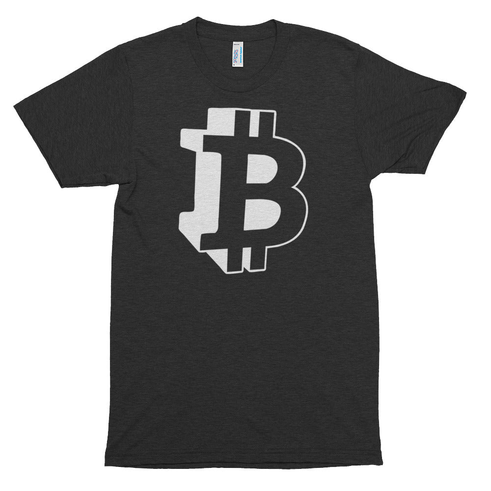 Bitcoin Logo / Symbol 3D Graphic Tshirt - Black t shirt