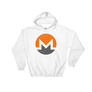Monero Logo Symbol (Distressed) Hooded Sweatshirt