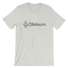 Simple Ethereum ETH Logo Script Cryptocurrency Short-Sleeve Unisex T-Shirt