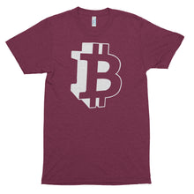 Bitcoin Logo / Symbol 3D Graphic Tshirt - Cranberry t shirt