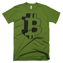 Bitcoin 3D Logo Tshirt - BTC symbol t shirt - Green