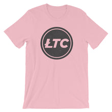 LTC Litecoin Logo Symbol Circle (Distressed) Shirt - Short-Sleeve Unisex T-Shirt