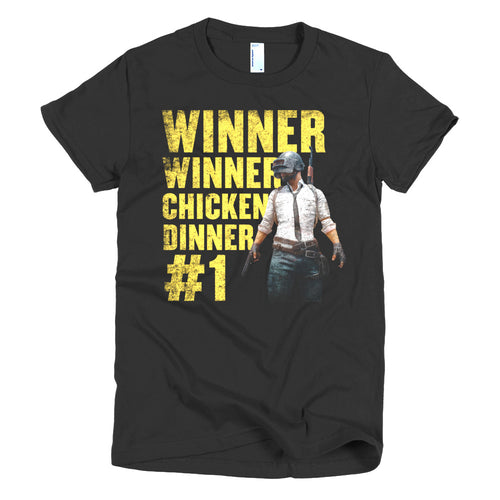 Winner Winner Chicken Dinner Shirt PlayerUnknown's Battlegrounds PUBG Short sleeve women's t-shirt
