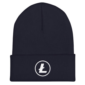 Litecoin LTC Circle Logo Symbol Cuffed Beanie Hat Cuffed Beanie