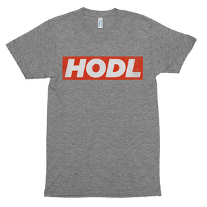 HODL Red Box Bitcoin Crypto Shirt American Apparel Short sleeve soft t-shirt