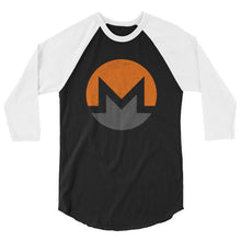 Monero Logo Symbol (Distressed) 3/4 sleeve raglan shirt