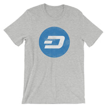 Dash Vintage Look Logo / Symbol Shirt | Cryptocurrency Short-Sleeve Unisex T-Shirt