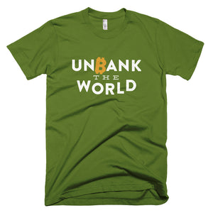 Unbank The World Bitcoin Cryptocurrency Short-Sleeve T-Shirt